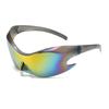 Oversized Futuristic Y2k Shield Sun Glasses for Men Women Wrap Around Fashion Superhero Chic Sunglasses Shades