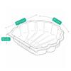 Shell 1 Plastic Sandbox - Grey
