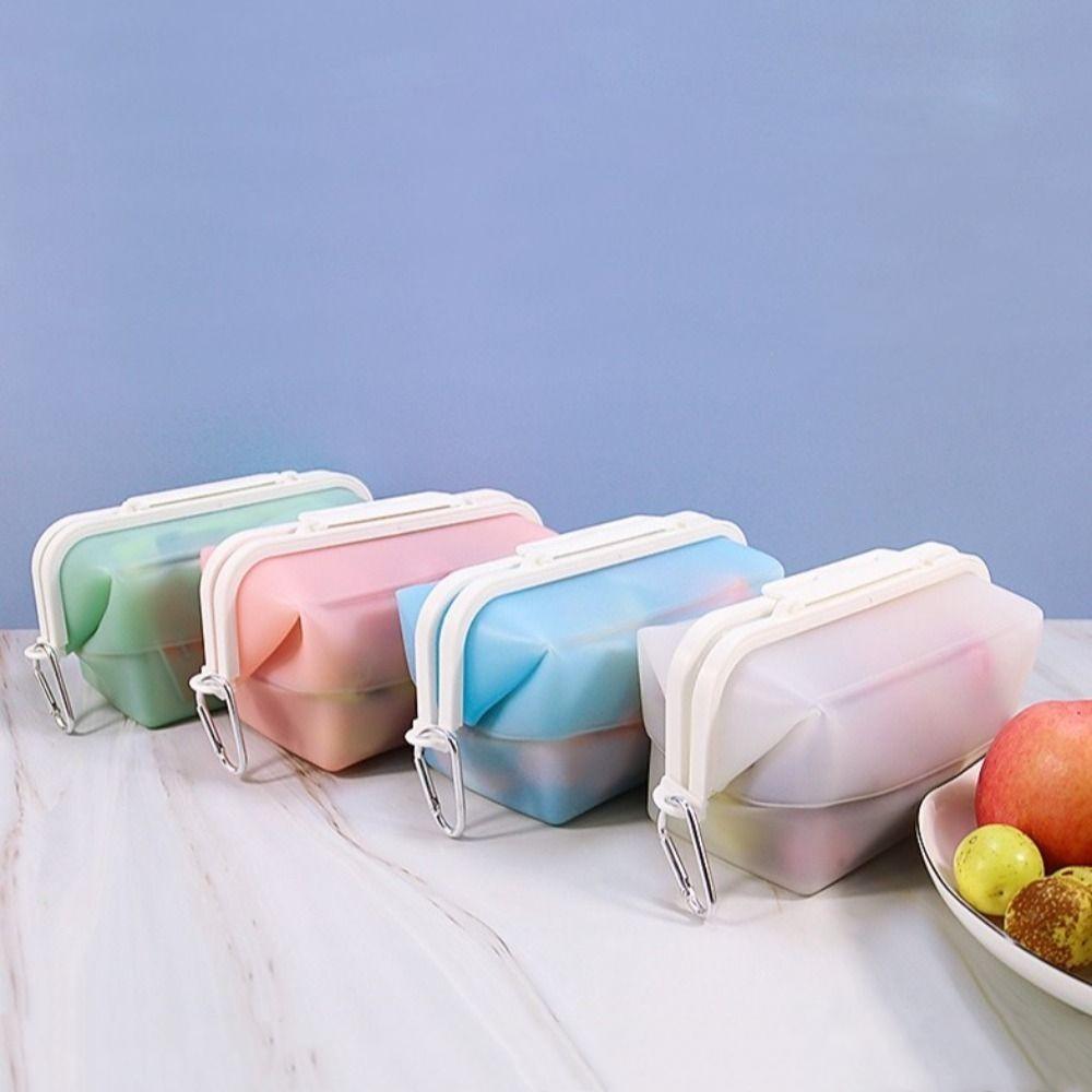Foldable Food Storage Bags Silicone Shut Bag Food Grade Fresh Wrap Bag  Cooking