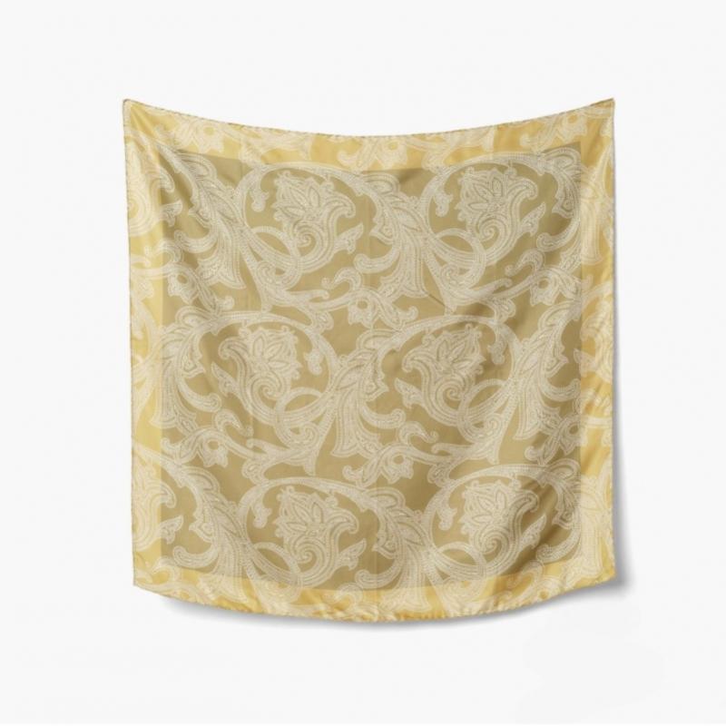 Paolo Albizzati Silk Bandana  Paisley  Light Green Azf1m80001a90