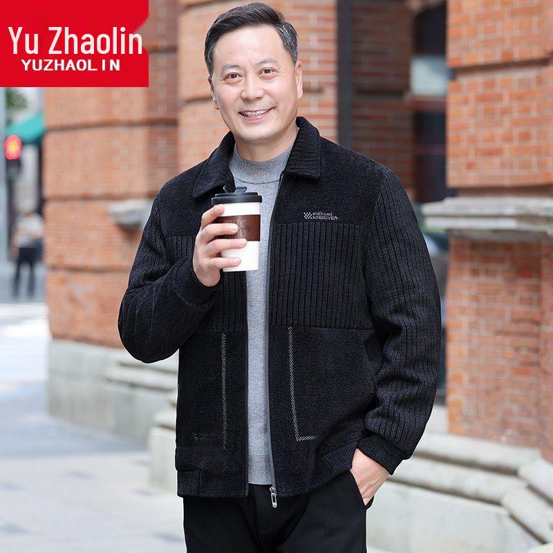 Dad's 2024 Casual Spring/Autumn Jacket for Elderly Men - Ideal for 50-Year-Olds and Up.