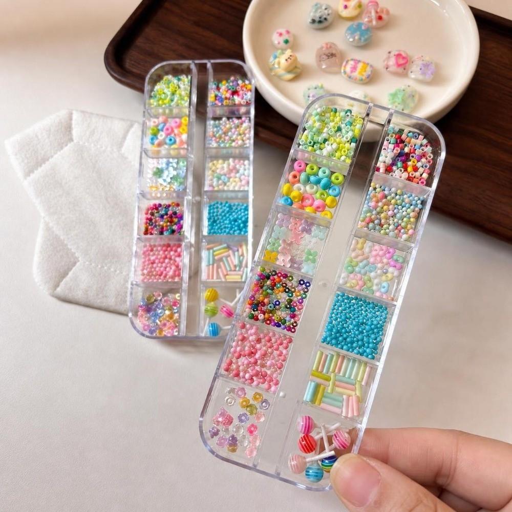 Colorful Nail Art Glitter Set 3D Nail Charms Decorations New Nail Art Sequins Kit Nail Decoration