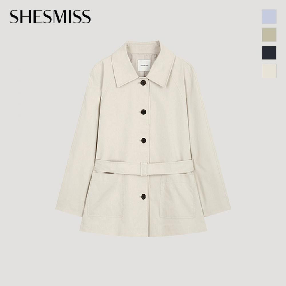 [She S miSS] Belted Half Trench Coat Swwbyo12040