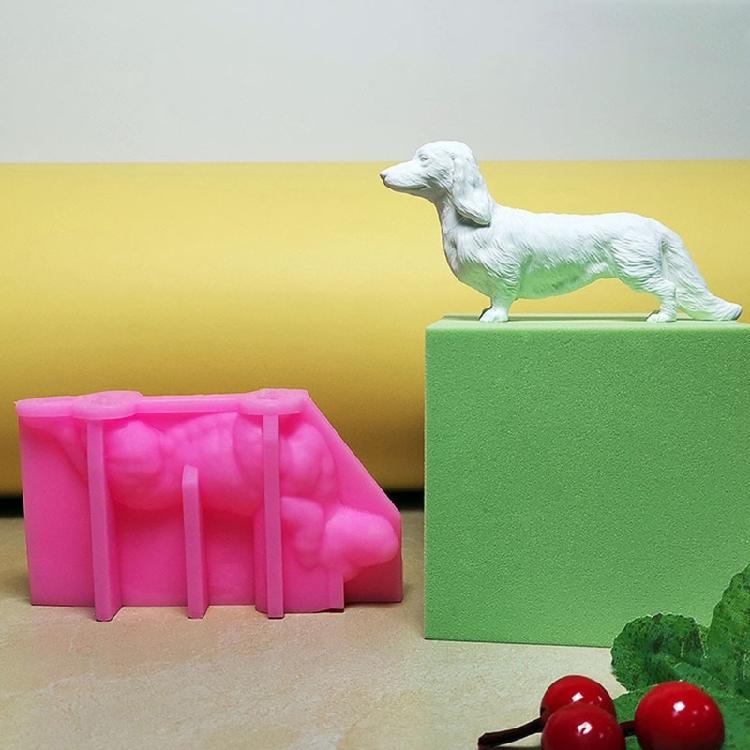 Versatile Dachshund Crafting Mold User Friendly Silicone Wiener Dog Ornament Mold for Art Enthusiasts Home Decors
