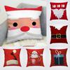 Santa Claus Pillow Case For Car Sofa Decorative Home Double-sided Print Plush Square Throw Pillow Cushion Cover