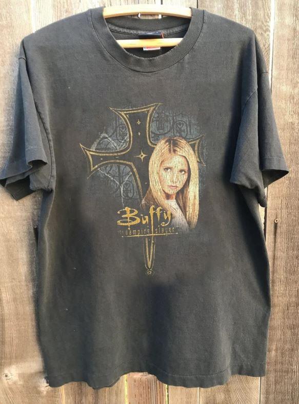 

98 BUFFY THE VAMPIRE SLAYER Movie Graphic Charcoal Unisex T shirt KH17831 Unisex T-Shirt XL