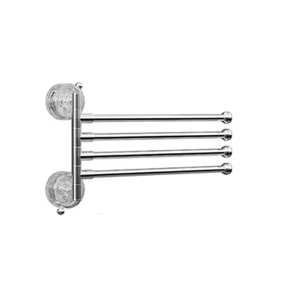 180° Rotating Towel Rack 3/4/5 Bars Toilet Towel Rod New Clothes Hanger