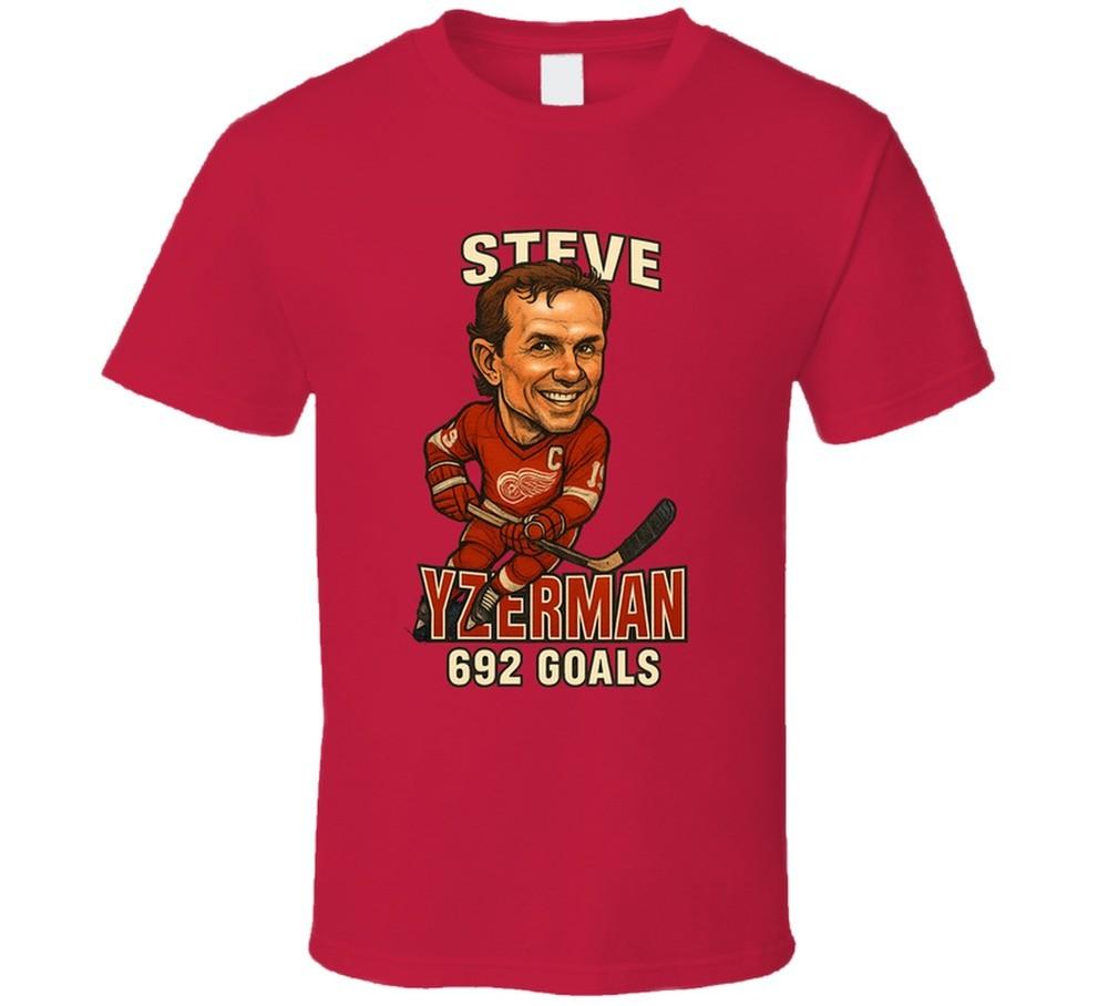 Steve Yzerman 692 Goals Sports Caricature T Shirt Unisex T-Shirt XXXL