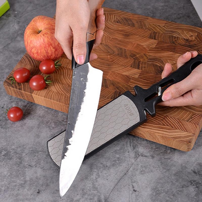 5 In 1 Knife Sharpener Diamond Bars 400/1000 Grit Kitchen Knives Tungsten Steel Ceramic Grinding Double-Sided Whetstone