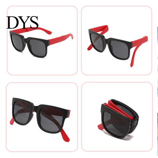 Kids Glasses UV400 Foldable Polarized Lens Sunglasses Lovely Square Frame Boys Girls Fashion Accessories Stylish