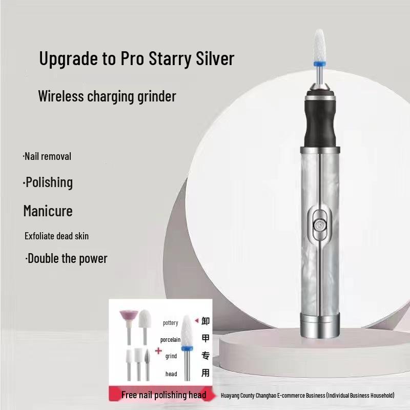Portable Rechargeable Nail Grinder: Professional Manicure, Polishing, Dead Skin Removal, Nail Repair Tool Set.