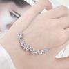 Wisteria Flower Bracelet for Women with Zircon Bling Bling Fashion Jewelry Trendy Accessories