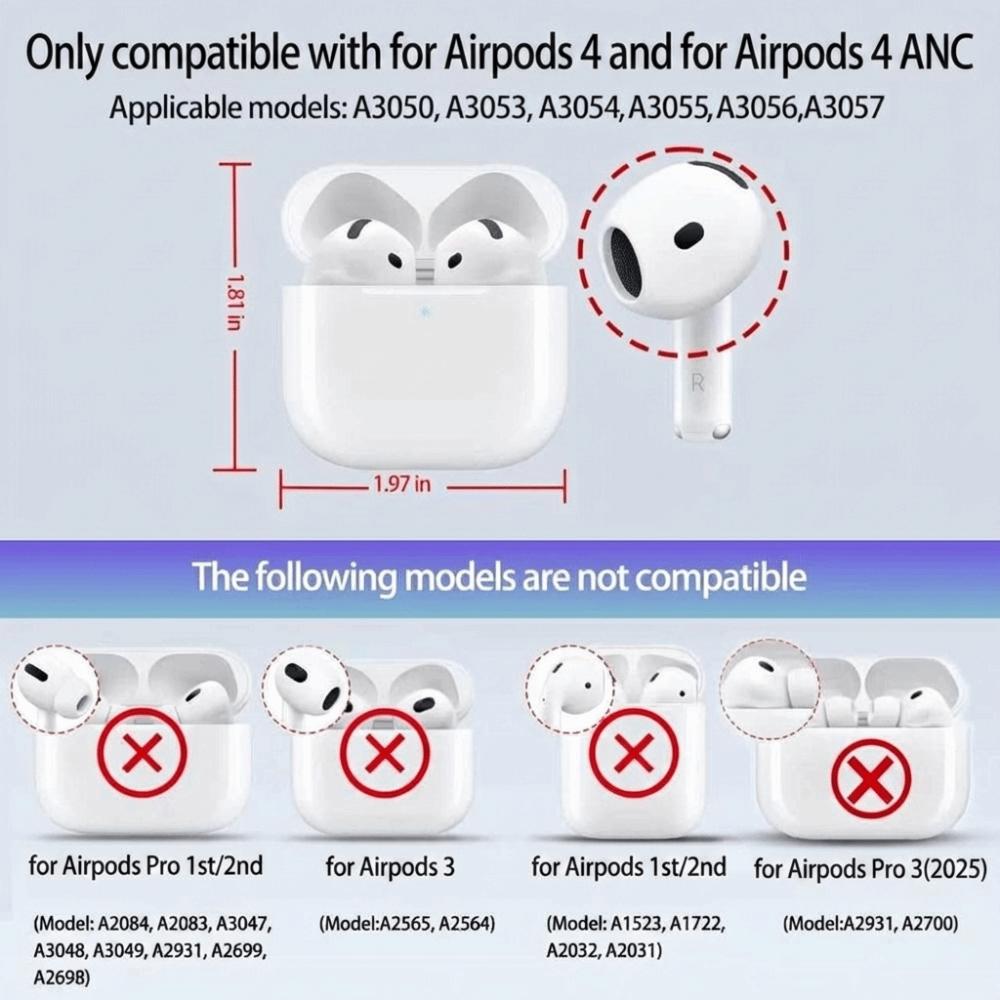 Apple Shaped Earphone Case TPU Anti Drop Headphone Protector Shockproof Dustproof Bluetooth Headphone Cover for Airpods 4