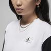Jordan Colorblock Logo Crop Top T-Shirt Women Tops White DO5039-101
