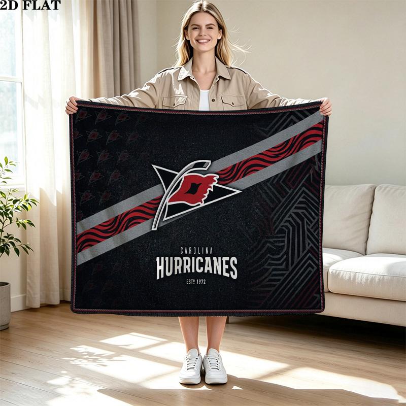 Carolina Hurricanes Print Flannel Blanket High Quality Warm Comfortable Cover for All Seasons Perfect for Gifts Home Decor