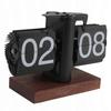 Vintage 24-Hour Tilting Desk Clock with Non-Slip Base