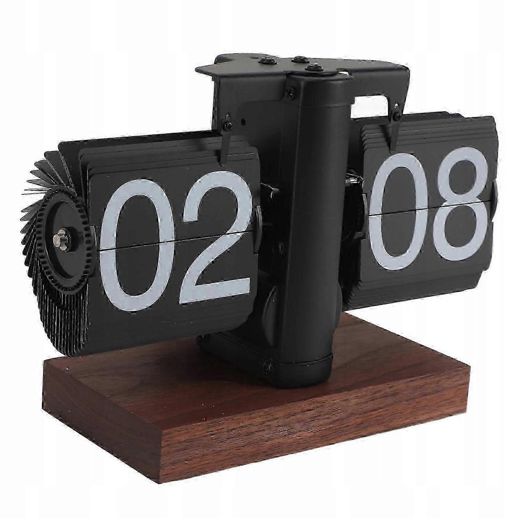Vintage 24-Hour Tilting Desk Clock with Non-Slip Base