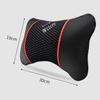 Leather Knitted Car Pillows Headrest Neck Rest Cushion Head Support Seat Accessories Auto Black Safety Pillow Universal Decor