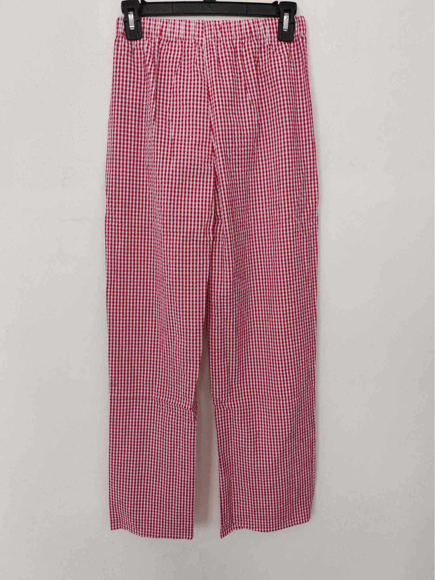 

Special Offer: Women s Pink Plaid Straight-Leg Pants Large
