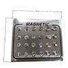 Magnetic Fake Earring Studs No Piercing Round Classic Crystal 4/5/6MM for Business Casual Occasion Wear
