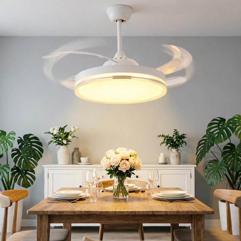 Invisible Fan Light: Modern, Energy-Saving Ceiling Fan for Bedroom or Living Room