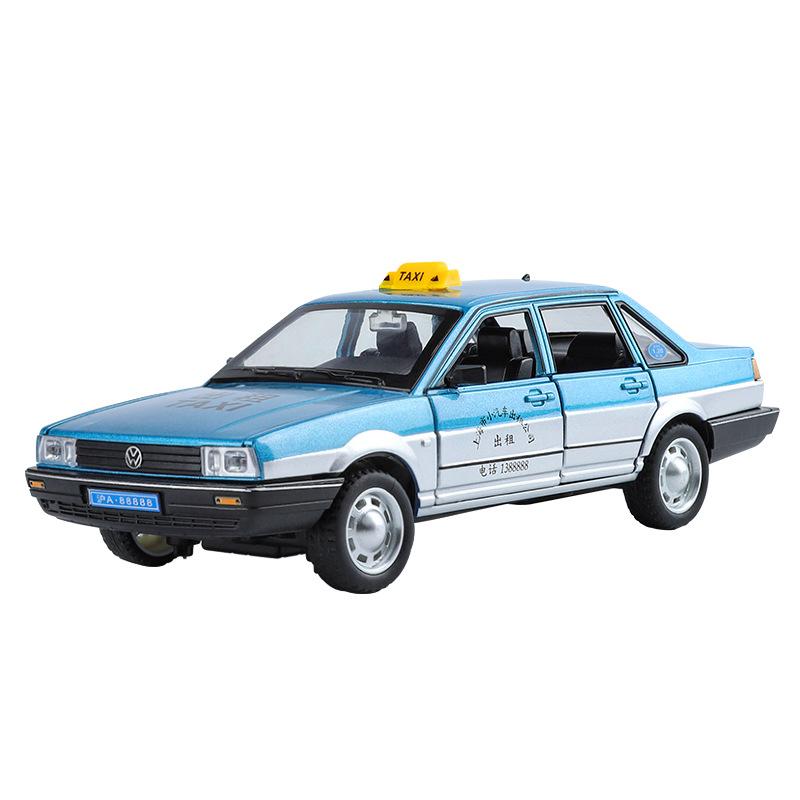 

1/24 Santana Taxi Alloy Model Collection Living Room Car Decoration Toys Gifts