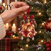Stunning Fairy Tale Hanging Decor Bell Christmas Ornament, 2D Flat Flower Elegant Ornaments for Stores Decoration, Acrylic Xmas Tree Pendant