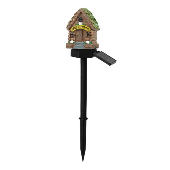 Mushroom Solar Lights Mushroom House Statue зелёный