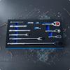 12 Pieces Reversible Ratchet Wrench Set 72-Tooth Mini Handle Steel