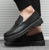 2026 New Platform Loafers Men Pu Leather Shoes Breathable Slip-On Loafer Shoe Solid Mens Casual Shoes Handmade Men's Dress Shoes