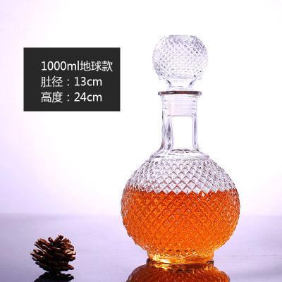 250-1000ml Bottiglia di Vetro Trasparente di Alta Qualità Dispenser per Whisky Bottiglia Creativa per Vino Rosso per Liquori Scotch Bourbon