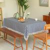 Dining Table Coffee Table Tablecloth Jacquard Cotton And Linen Lattice Fringed Lace Rectangular Pastoral Tablecloth