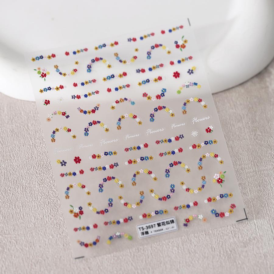 

Наклейки для ногтей Ferris Матовый цветок - Прозрачный цветочный дизайн TS-3697