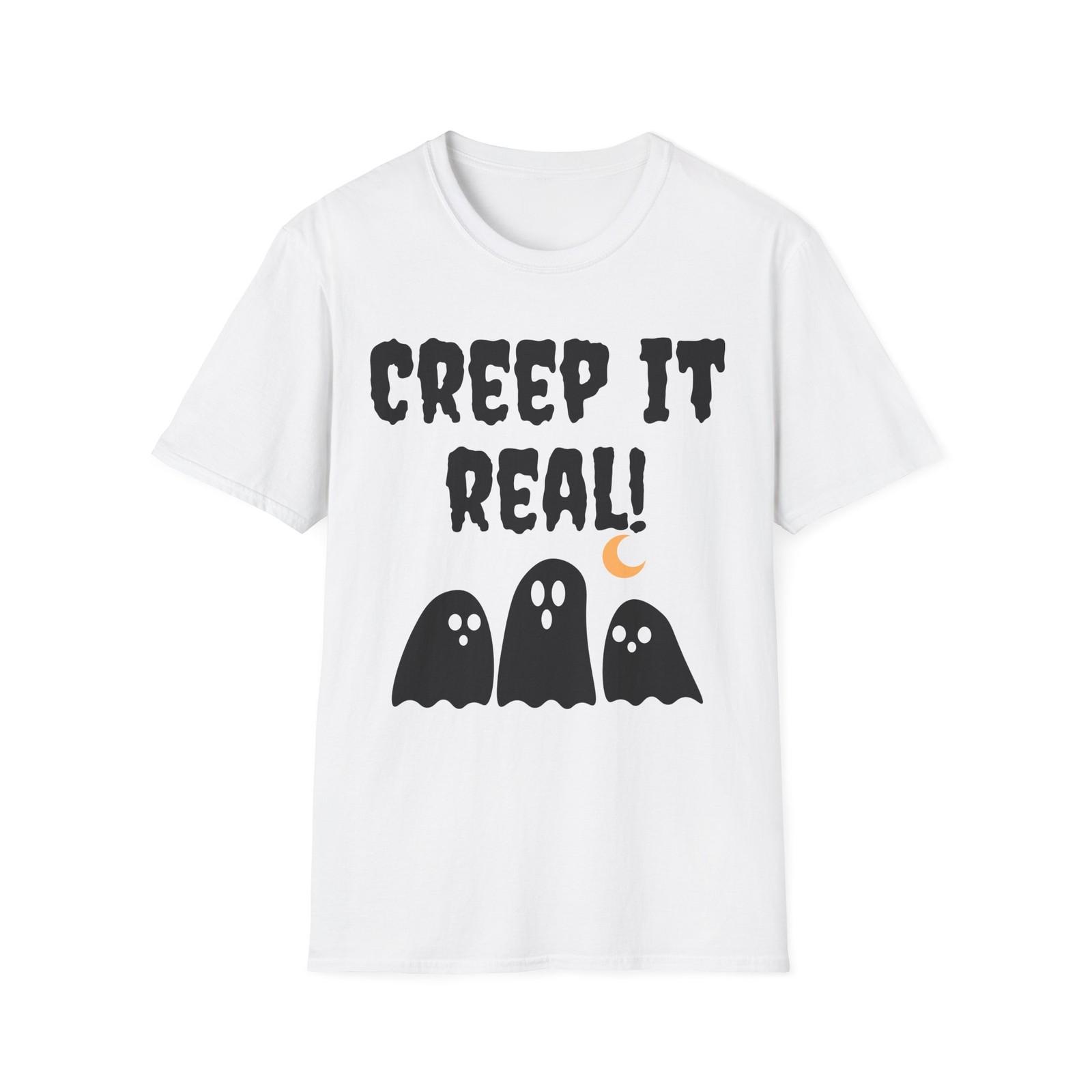 Halloween Ghost T-Shirt Unisex Graphic Tee Creep It Real Funny Halloween Apparel S разноцветный