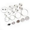 10 Stück 8-30 mm Innendurchmesser Edelstahl Broschenform Cabochon Rohling Cameo Fassung Charms Anhänger Tablett DIY Schmuck