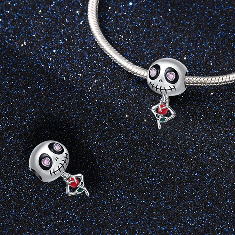 

Crown Skull Angel Nun Halloween Pendant Jewelry Beads For Original Bracelet Plata De Ley Boutique Charms Gift