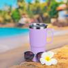 Livole Tumbler with Vacuum with Large Stainless Coffee Travel Large Capacity with Perfect for and Carbonated Perfect for Outdoor and Light Purple