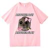 Sad Hamster Another Day and Another Slaughter Printed Tshirt Cute and Casual Short Sleeved Round Neck Womens Tshirt