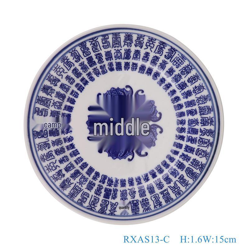Посуда из Цзиндэчжэня: Круглые сине-белые фарфоровые тарелки, Глубокие тарелки в новом китайском стиле, Керамические плоские тарелки