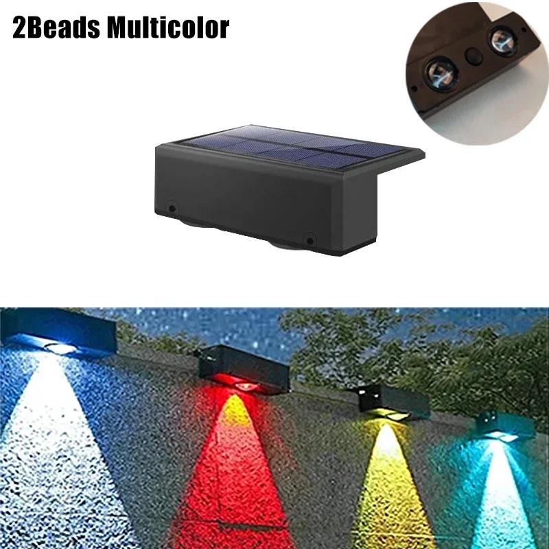 

LED Solar Wall Light Outdoor Waterproof Fence Lamp Ultra Strong Spotlight Illumination for Garden Fence or Exterior Wall