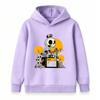 Kids Boys Girls Pullover Hoodie, Cute Skeleton Character Play Electric Guitar Print Casual Hooded Sweatshirt for Daily Wear and Music Lovers, Soft War
