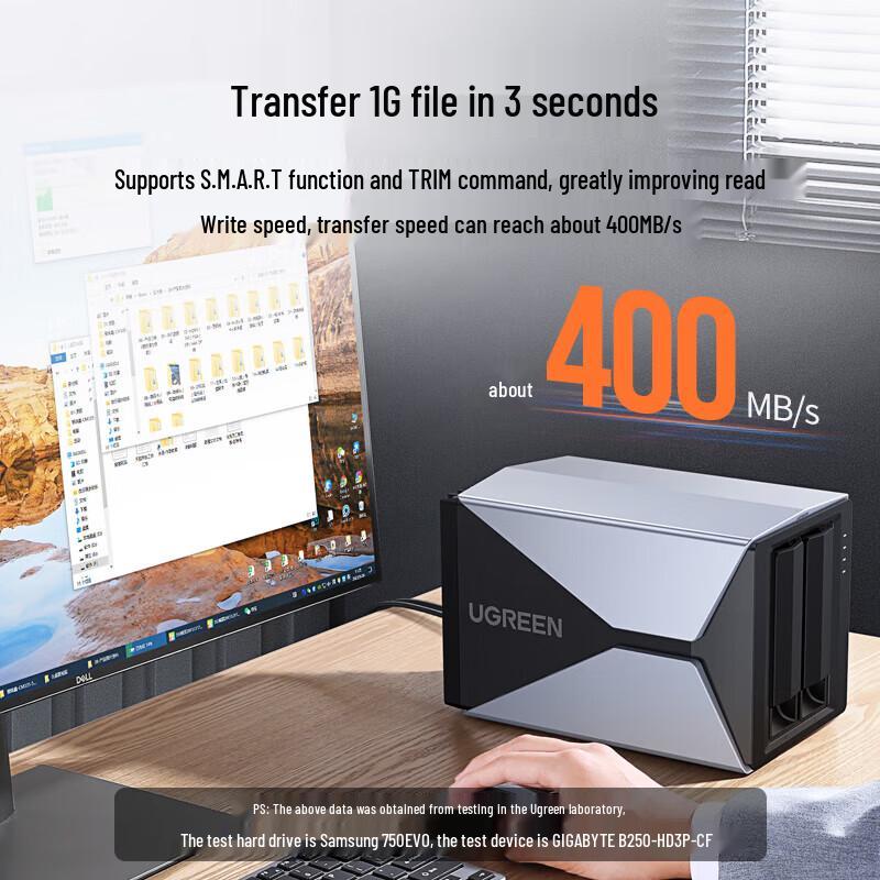 Ugreen 4-Schacht KI NAS-Gehäuse CD320