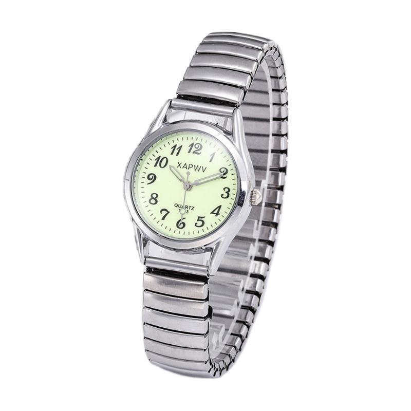 XAPWV Casual Digital Luminous Watch with Elastic Band for Couples, Women's & Men's, Customizable Logo.