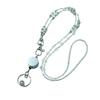 Crystal Stone Lanyard Necklace with Easy-Pull Buckle for ID and Keys