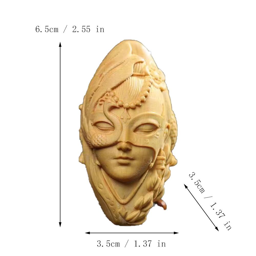 Wood Carving Ancient Western Regions Beauties Sculptures and Figurines Decorative Pendant Chinese Home Decorations