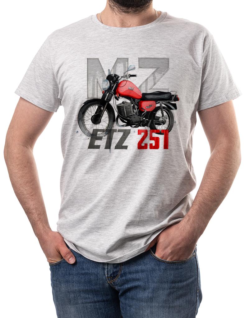 Vintage Made in East Germany Classic ETZ 251 Motorcycle TShirt 100 Cotton ONeck Short Sleeve Casual Mens Tshirt Size S3XL
