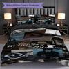 1PC Wednesday Pattern Bedding Quilt Set Quilt Cover Pillowcase Home Decoration Birthday Gift (1 * Duvet Cover + 2 * Pillowcase, Without Core)