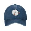 Joke Bear Cartoon Dancing Baseball Cap Vintage Distressed Denim Washed Cute Sun Cap Unisex Women Outdoor Workouts Adjustable Hat