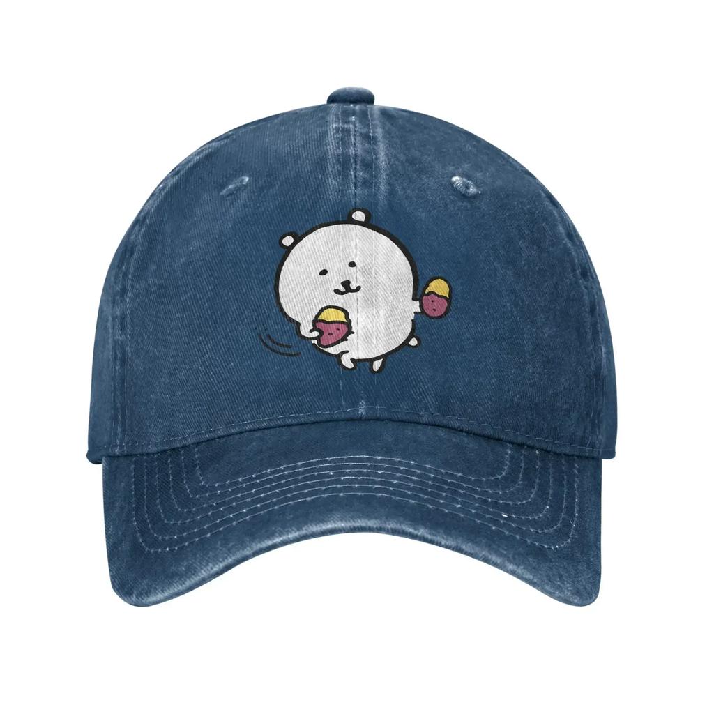 Joke Bear Cartoon Dancing Baseball Cap Vintage Distressed Denim Washed Cute Sun Cap Unisex Women Outdoor Workouts Adjustable Hat