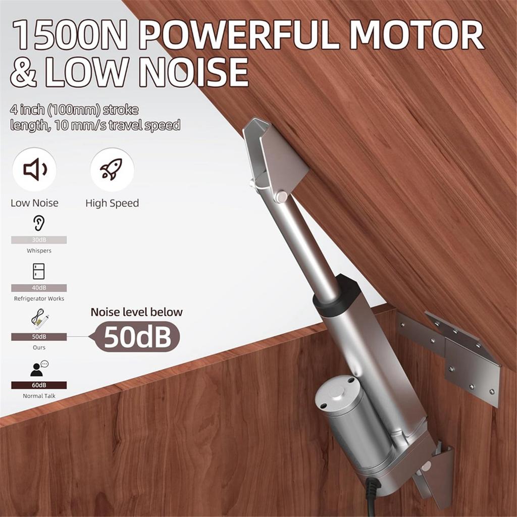 Linear Actuator 12V 330lb/1500N Heavy Duty 6inch Linear Motion Actuator High Speed 10mm/S Fast Electric Actuator IP54
